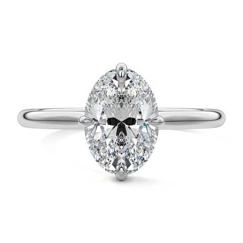 Ornella - Oval Platinum Lab Grown Diamond Engagement Ring | Nura Lab