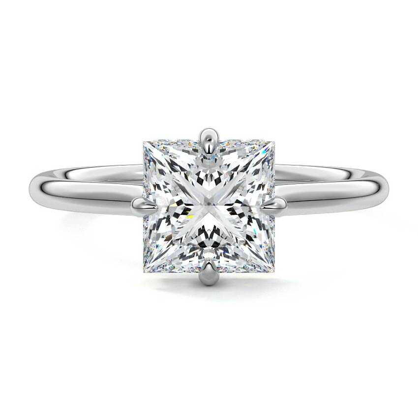 Ornella - Princess Platinum Lab Grown Diamond Engagement Ring | Nura Lab