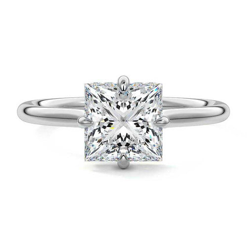 Ornella - Princess Platinum Lab Grown Diamond Engagement Ring | Nura Lab