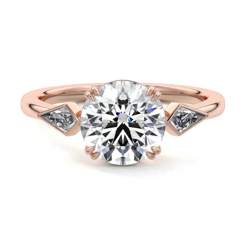 Kalina - Round Rose Gold Lab Grown Diamond Engagement Ring | Nura Lab