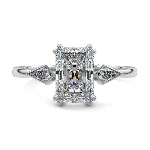 Kalina - Radiant Platinum Lab Grown Diamond Engagement Ring | Nura Lab