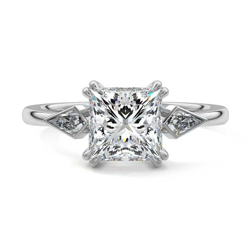 Kalina - Princess Platinum Lab Grown Diamond Engagement Ring | Nura Lab