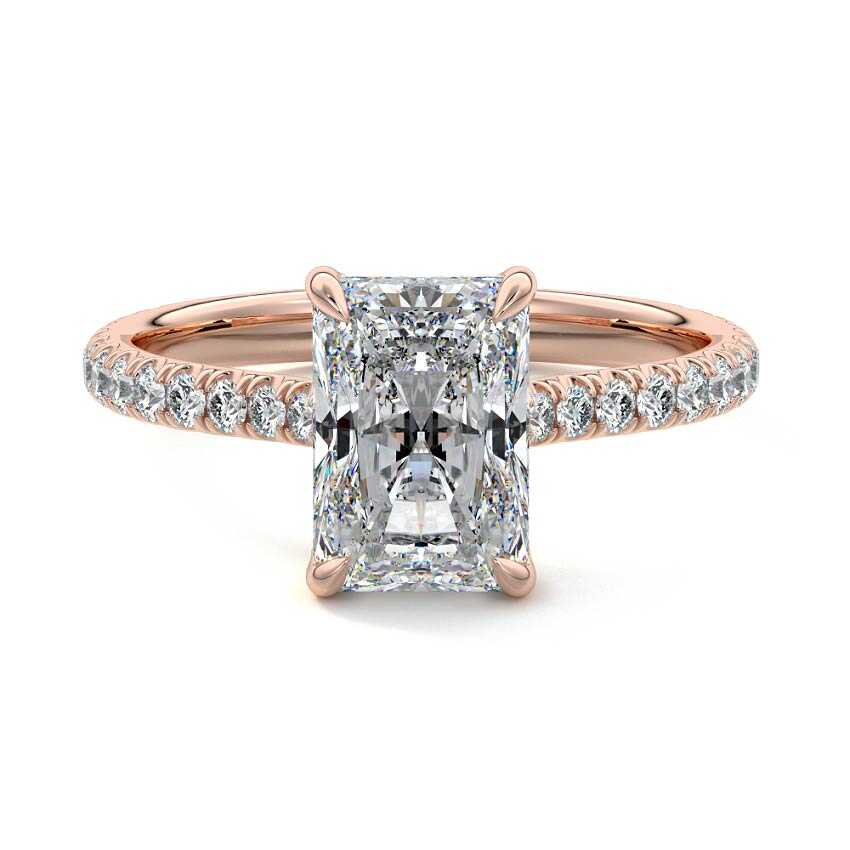 Kira - Radiant Rose Gold Lab Grown Diamond Engagement Ring | Nura Lab