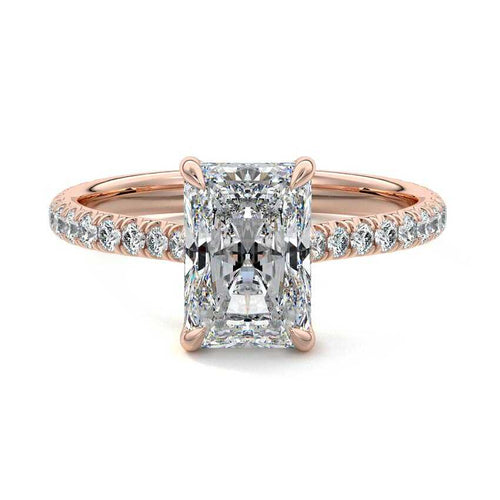 Kira - Radiant Rose Gold Lab Grown Diamond Engagement Ring | Nura Lab