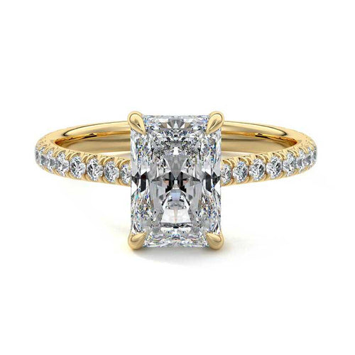 Kira - Radiant Yellow Gold Lab Grown Diamond Engagement Ring | Nura Lab