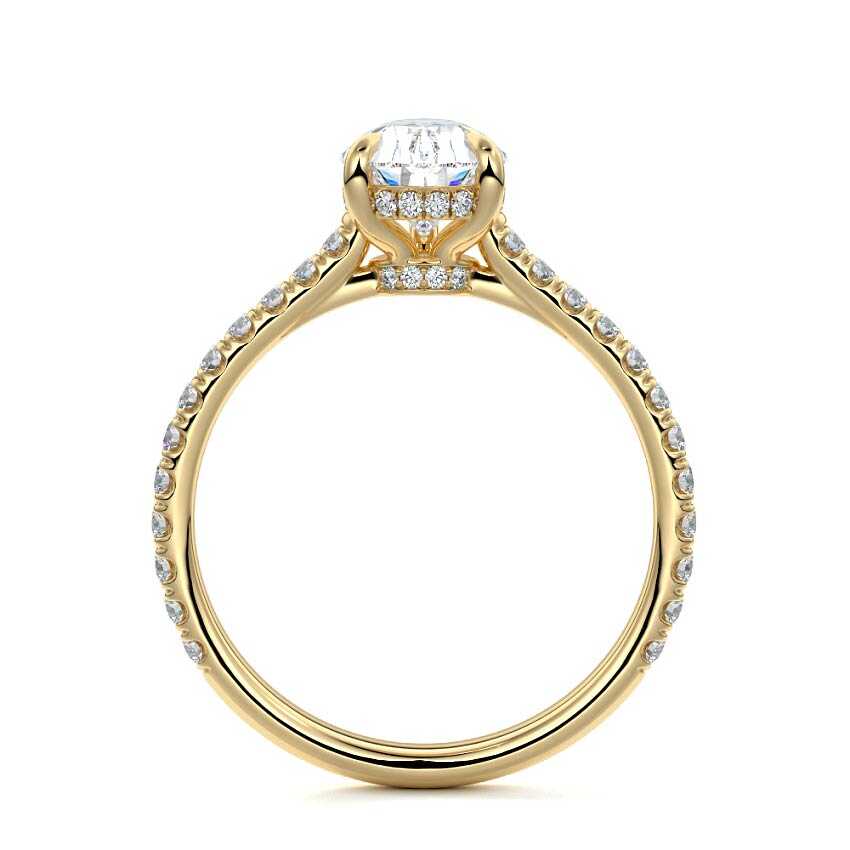 Kira - Pear Yellow Gold Lab Grown Diamond Engagement Ring | Nura Lab