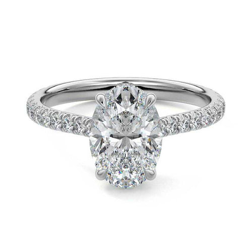 Kira - Oval Platinum Lab Grown Diamond Engagement Ring | Nura Lab