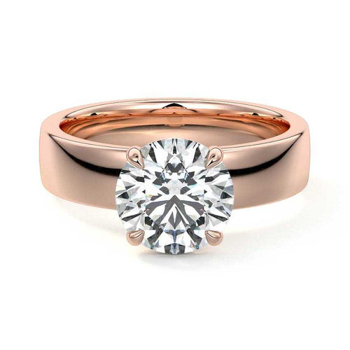 Larissa - Round Rose Gold Lab Grown Diamond Engagement Ring | Nura Lab