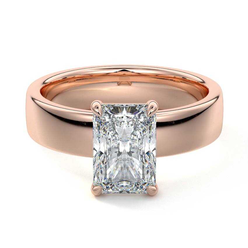 Larissa - Radiant Rose Gold Lab Grown Diamond Engagement Ring | Nura Lab