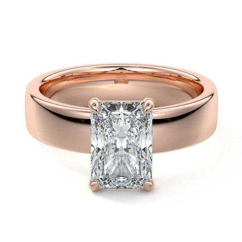 Larissa - Radiant Rose Gold Lab Grown Diamond Engagement Ring | Nura Lab
