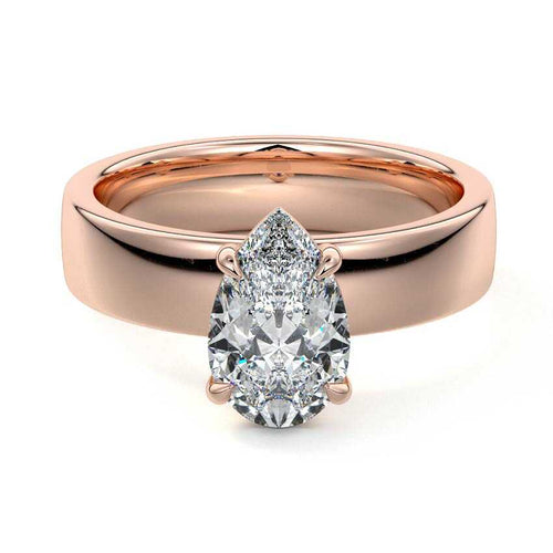Larissa - Pear Rose Gold Lab Grown Diamond Engagement Ring | Nura Lab