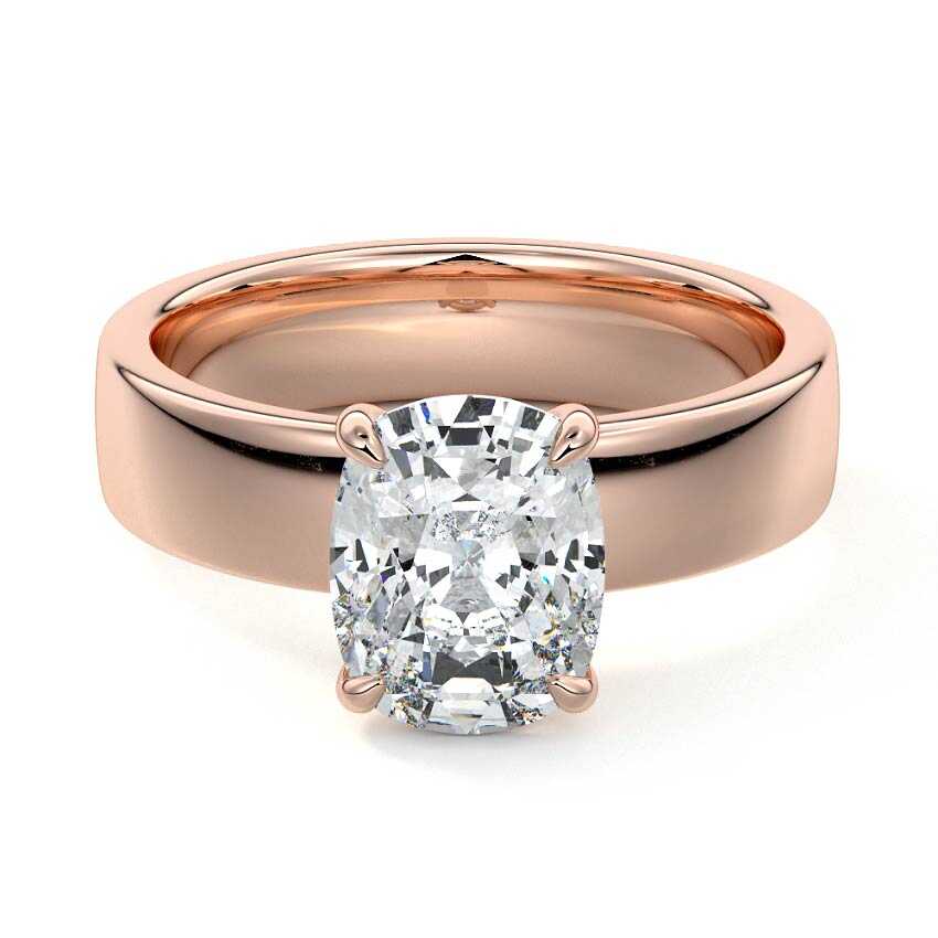 Larissa - Cushion Rose Gold Lab Grown Diamond Engagement Ring | Nura Lab