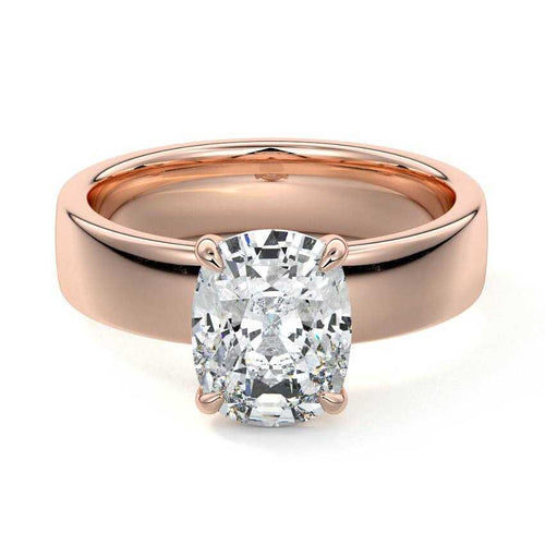 Larissa - Cushion Rose Gold Lab Grown Diamond Engagement Ring | Nura Lab