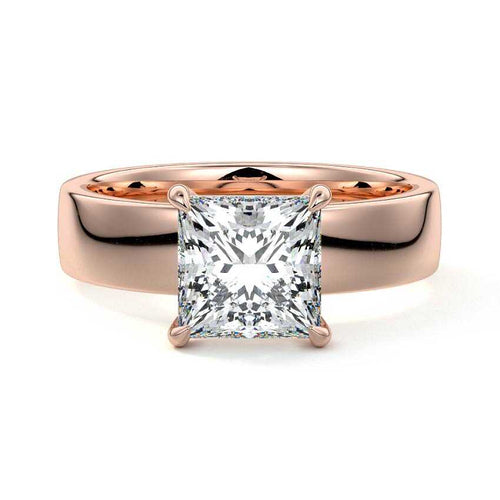 Larissa - Princess Rose Gold Lab Grown Diamond Engagement Ring | Nura Lab