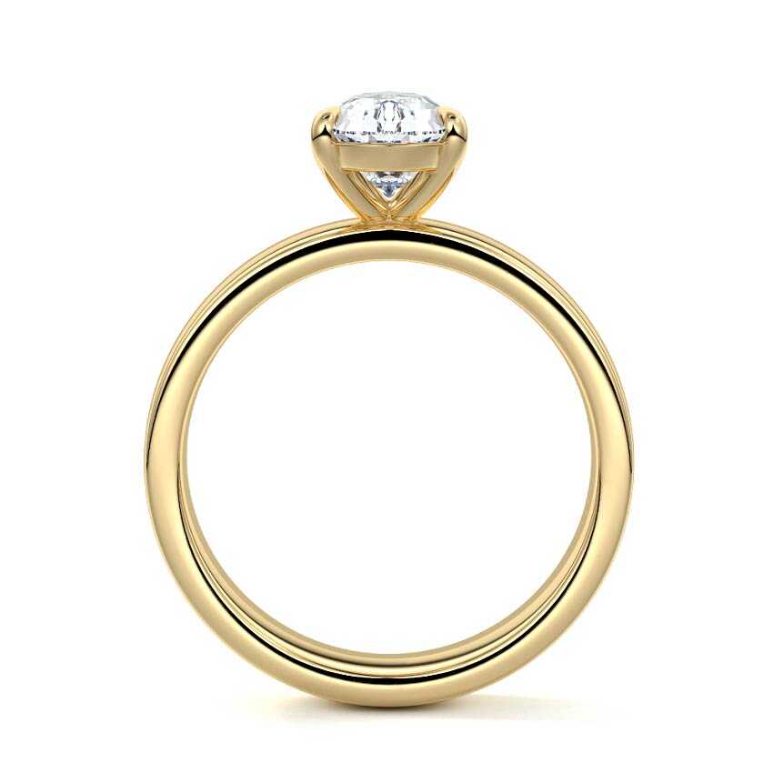 Larissa - Pear Yellow Gold Engagement Ring Profile View | Nura Lab