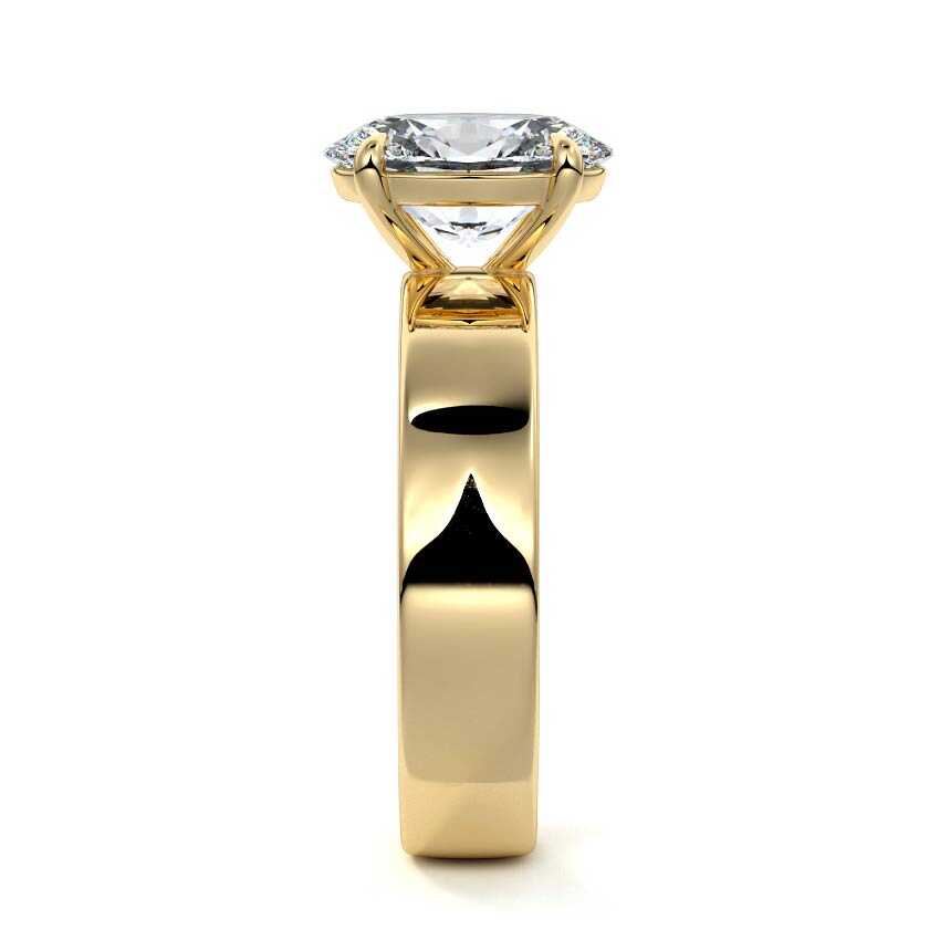 Larissa - Oval Yellow Gold Lab Grown Diamond Engagement Ring | Nura Lab