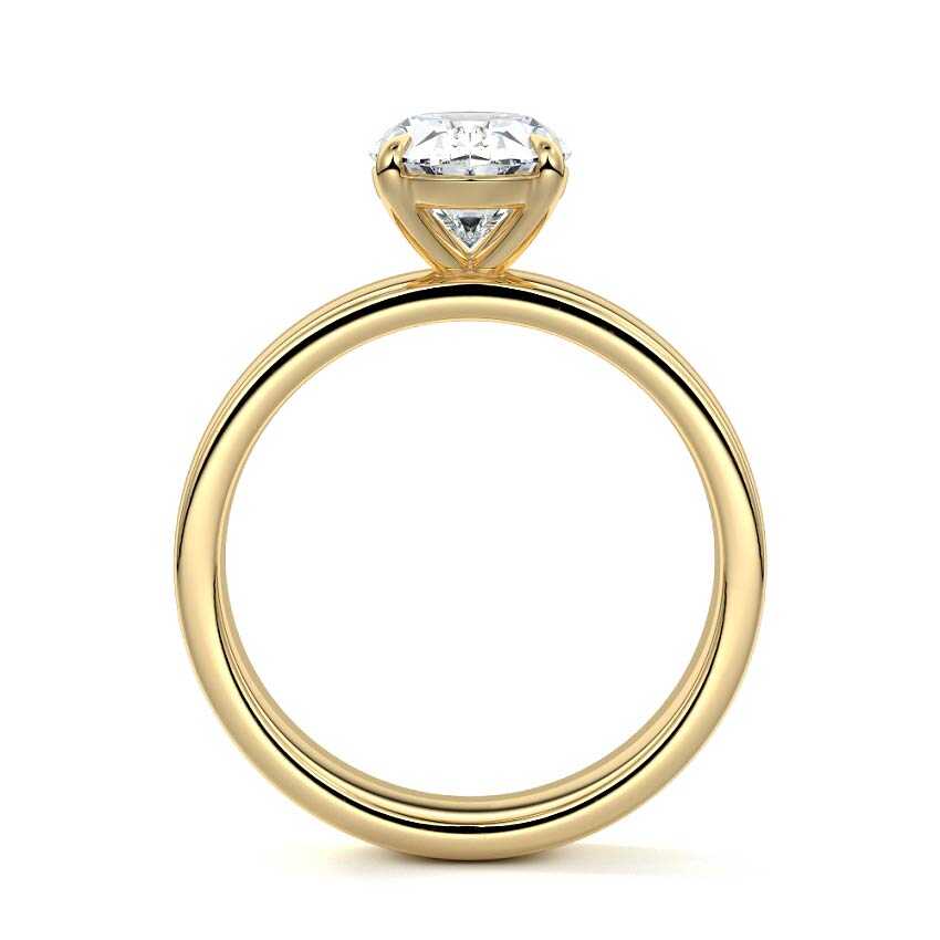 Larissa - Oval Yellow Gold Lab Grown Diamond Engagement Ring | Nura Lab