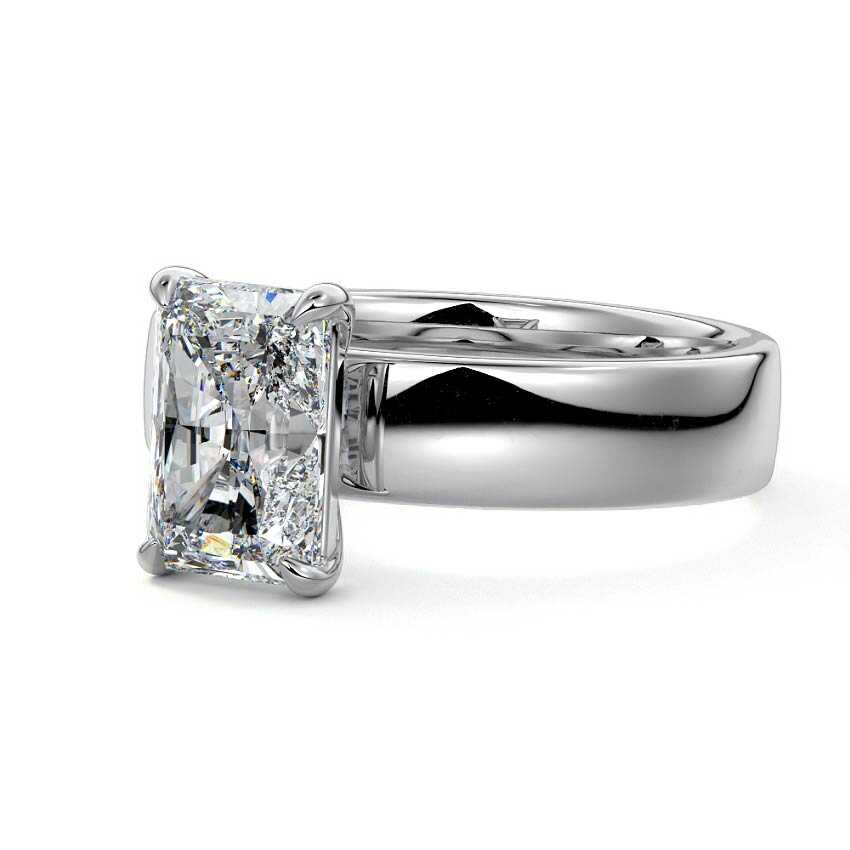 Larissa - Radiant White Gold Lab Grown Diamond Engagement Ring | Nura Lab
