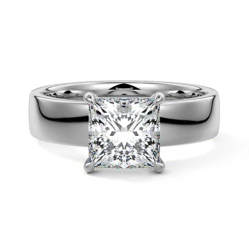 Larissa - Princess White Gold Lab Grown Diamond Engagement Ring | Nura Lab
