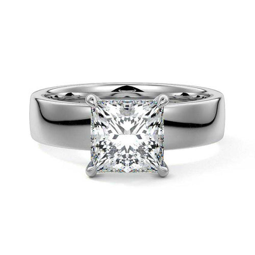 Larissa - Princess White Gold Lab Grown Diamond Engagement Ring | Nura Lab
