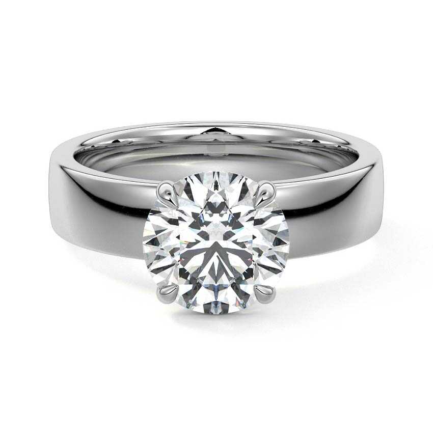 Larissa - Round Platinum Lab Grown Diamond Engagement Ring | Nura Lab