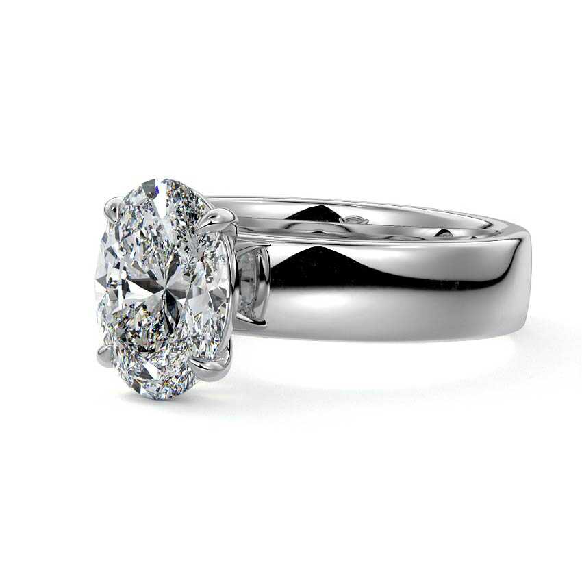 Larissa - Oval Platinum Lab Grown Diamond Engagement Ring | Nura Lab