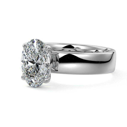 Larissa - Oval Platinum Lab Grown Diamond Engagement Ring | Nura Lab