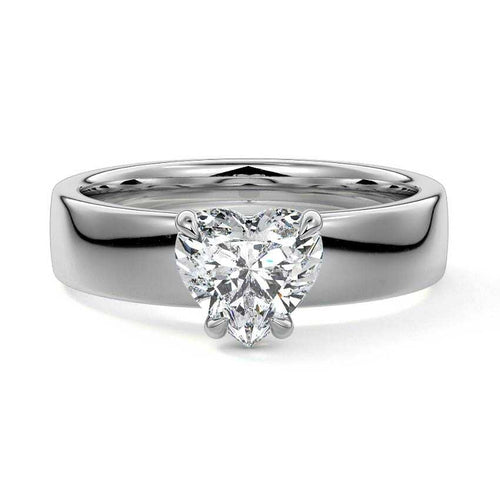 Larissa - Heart Platinum Lab Grown Diamond Engagement Ring | Nura Lab