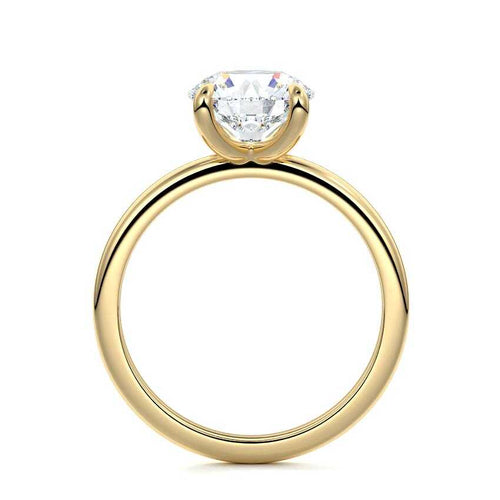 Lilou - Round Yellow Gold Lab Grown Diamond Engagement Ring | Nura Lab