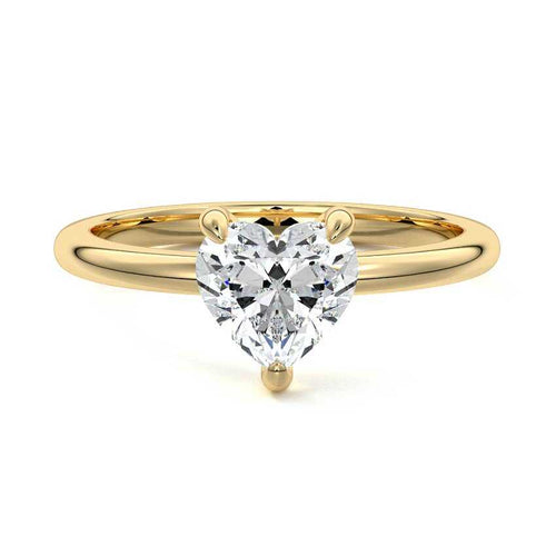 Lilou - Heart Yellow Gold Lab Grown Diamond Engagement Ring | Nura Lab