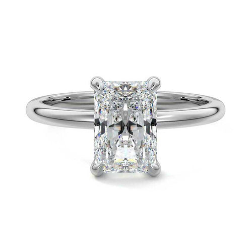Lilou - Radiant White Gold Lab Grown Diamond Engagement Ring | Nura Lab