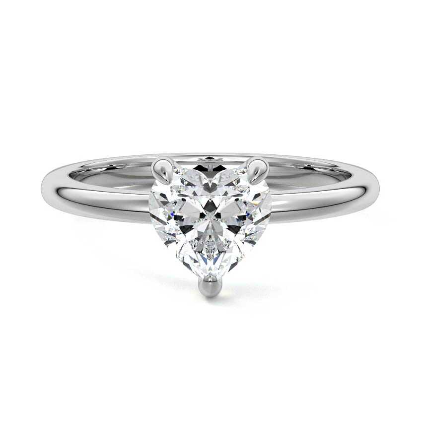Lilou - Heart White Gold Lab Grown Diamond Engagement Ring | Nura Lab