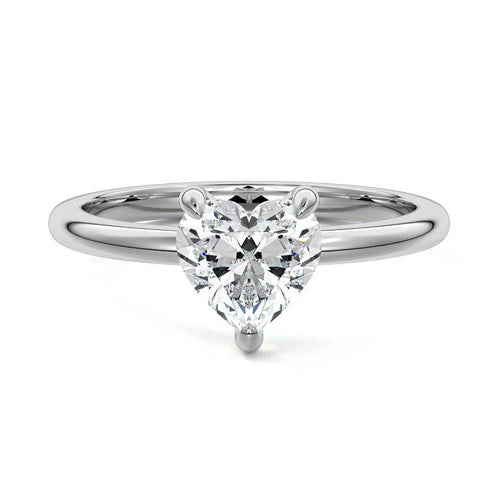 Lilou - Heart White Gold Lab Grown Diamond Engagement Ring | Nura Lab