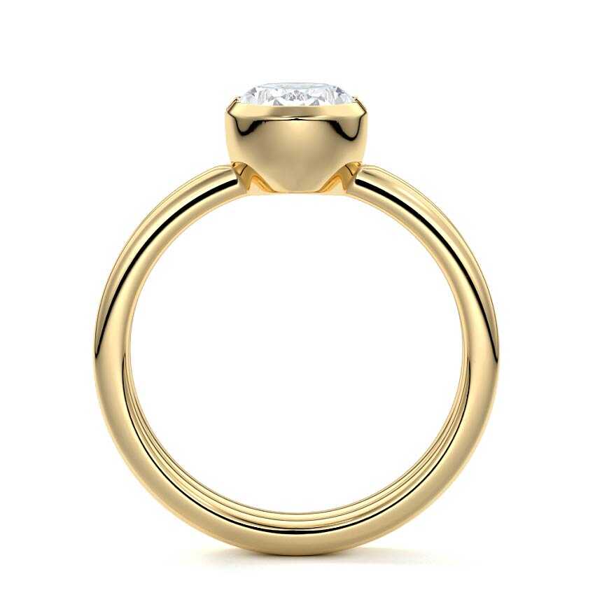 Lorena - Oval Yellow Gold Lab Grown Diamond Engagement Ring | Nura Lab