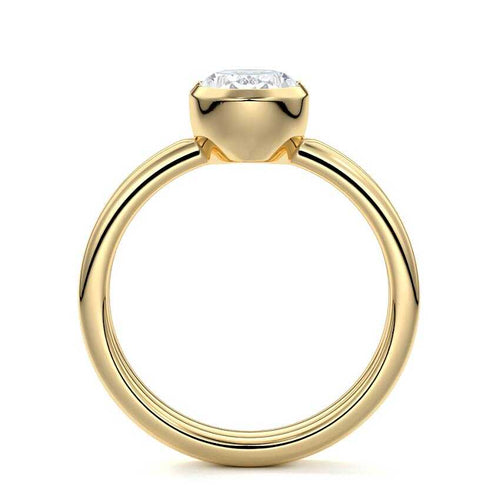 Lorena - Oval Yellow Gold Lab Grown Diamond Engagement Ring | Nura Lab