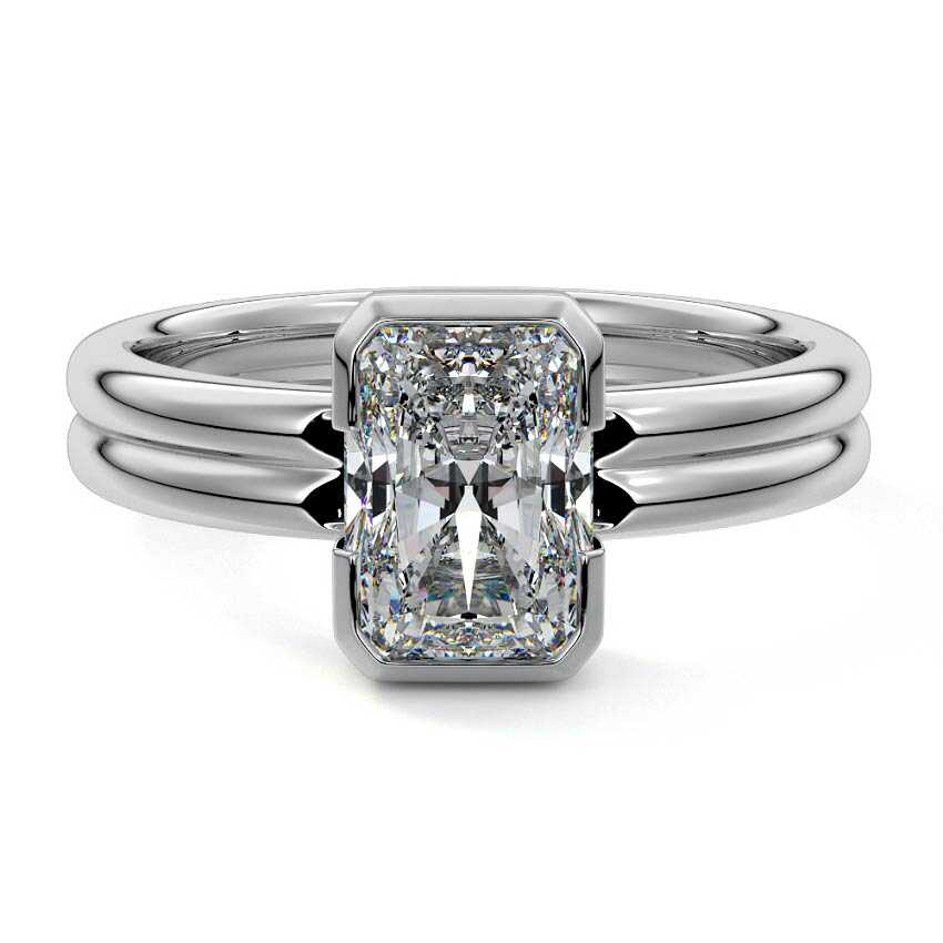 Lorena - Radiant Platinum Lab Grown Diamond Engagement Ring | Nura Lab