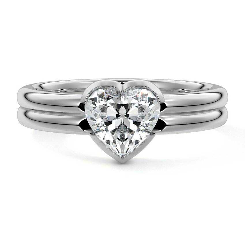 Lorena - Heart Platinum Lab Grown Diamond Engagement Ring | Nura Lab