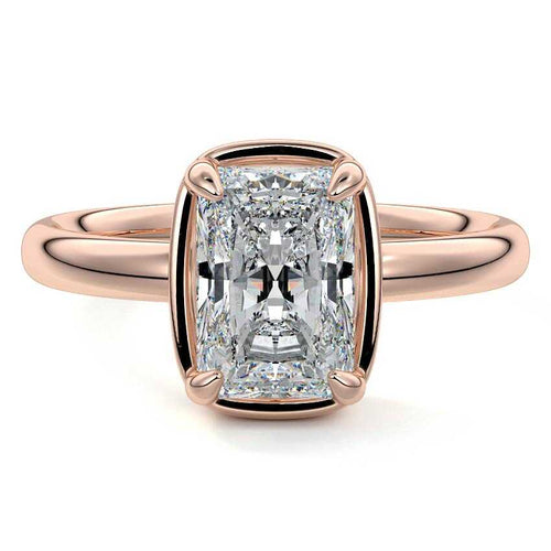 Maelle - Radiant Rose Gold Lab Grown Diamond Engagement Ring | Nura Lab