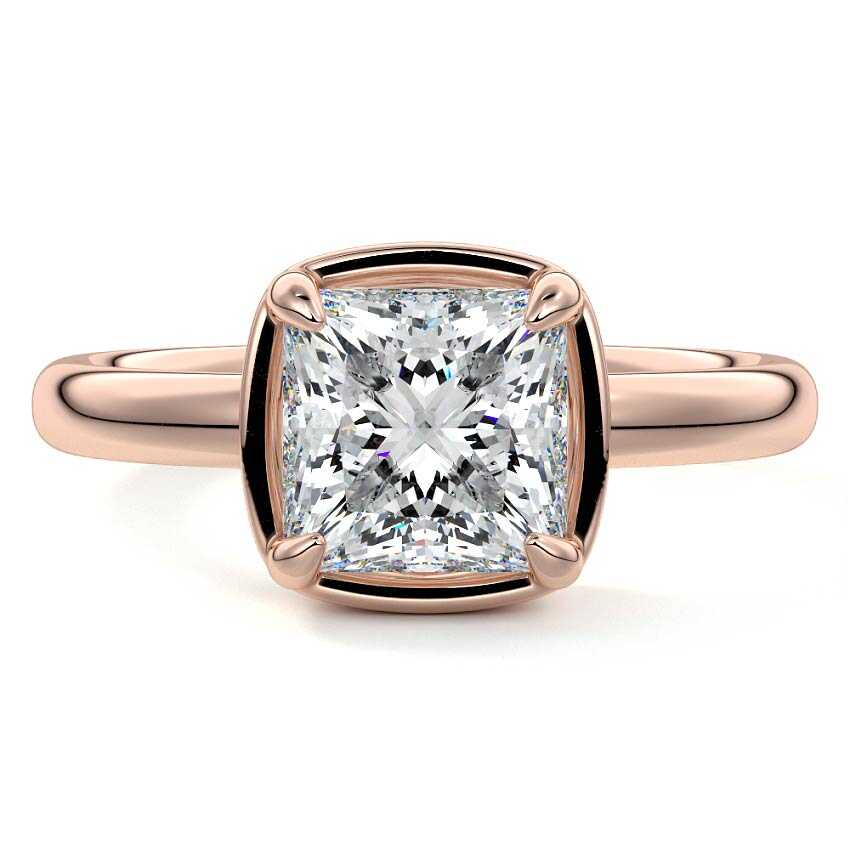 Maelle - Princess Rose Gold Lab Grown Diamond Engagement Ring | Nura Lab