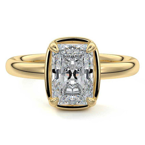 Maelle - Radiant Yellow Gold Lab Grown Diamond Engagement Ring | Nura Lab