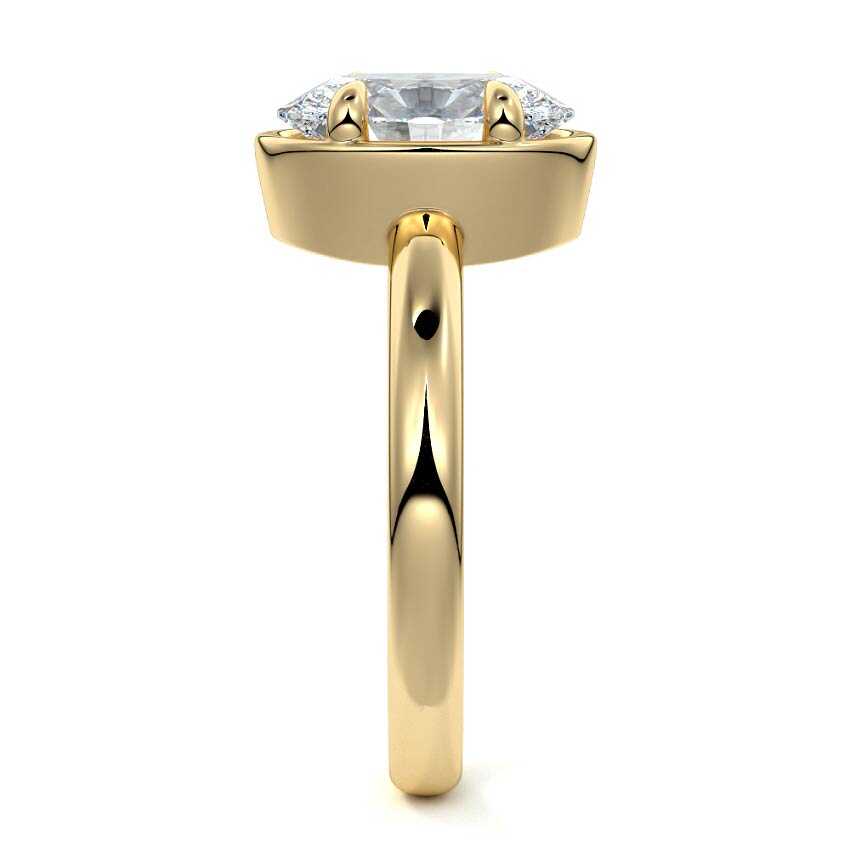 Maelle - Oval Yellow Gold Lab Grown Diamond Engagement Ring | Nura Lab
