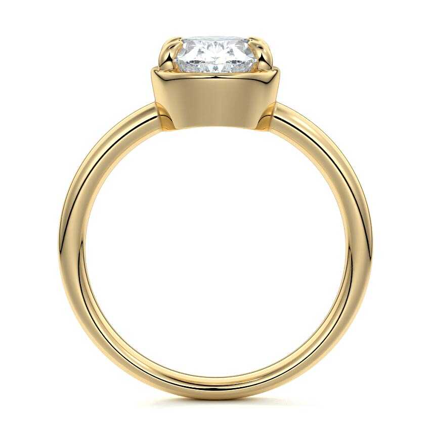 Maelle - Oval Yellow Gold Lab Grown Diamond Engagement Ring | Nura Lab