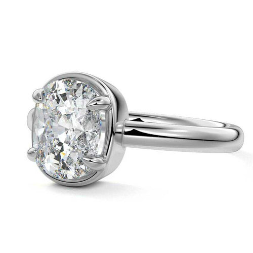 Maelle - Cushion White Gold Lab Grown Diamond Engagement Ring | Nura Lab