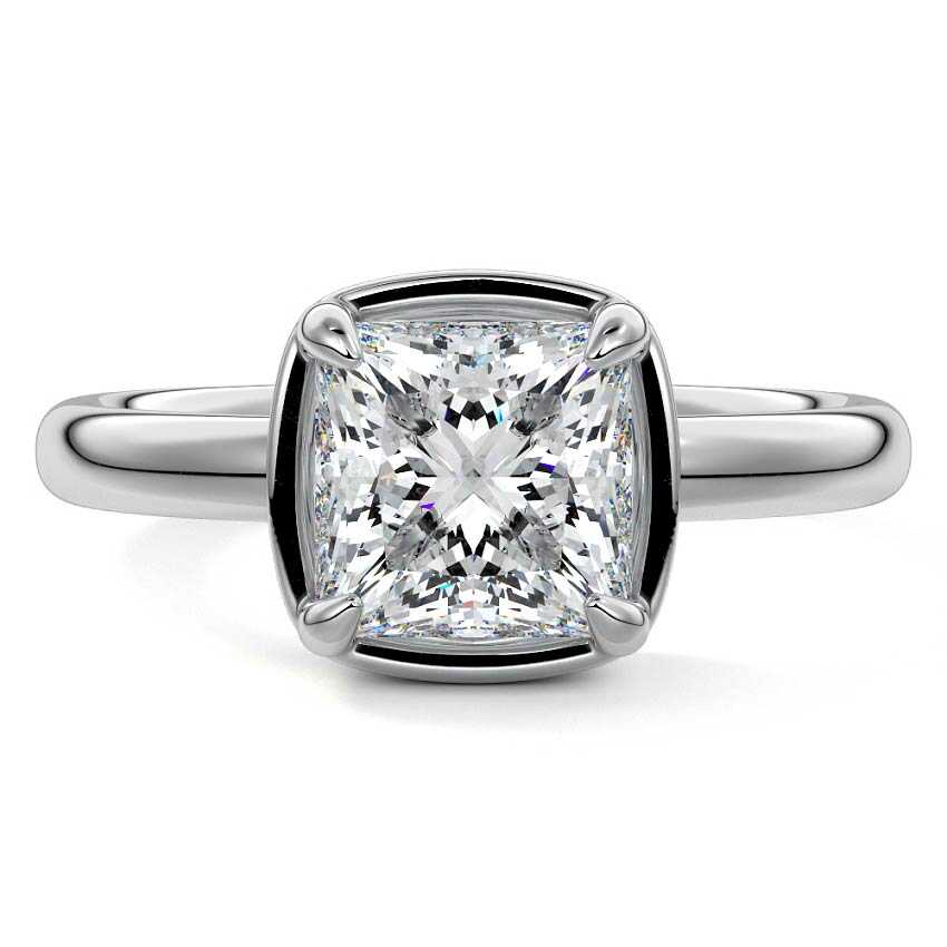 Maelle - Princess White Gold Lab Grown Diamond Engagement Ring | Nura Lab