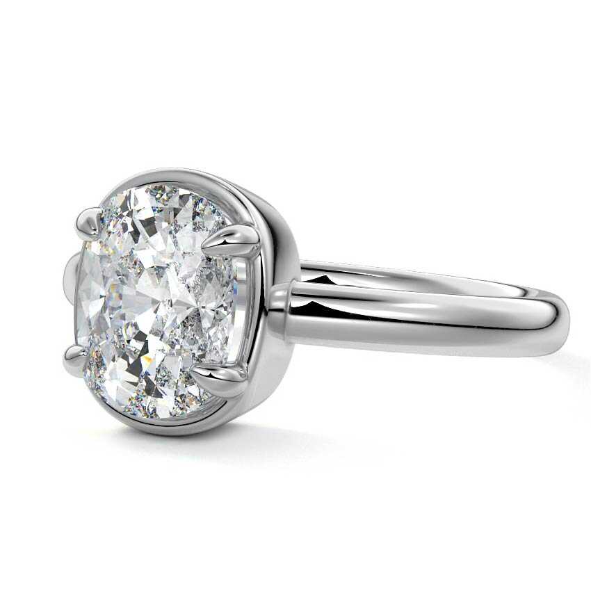 Maelle - Cushion Platinum Lab Grown Diamond Engagement Ring | Nura Lab