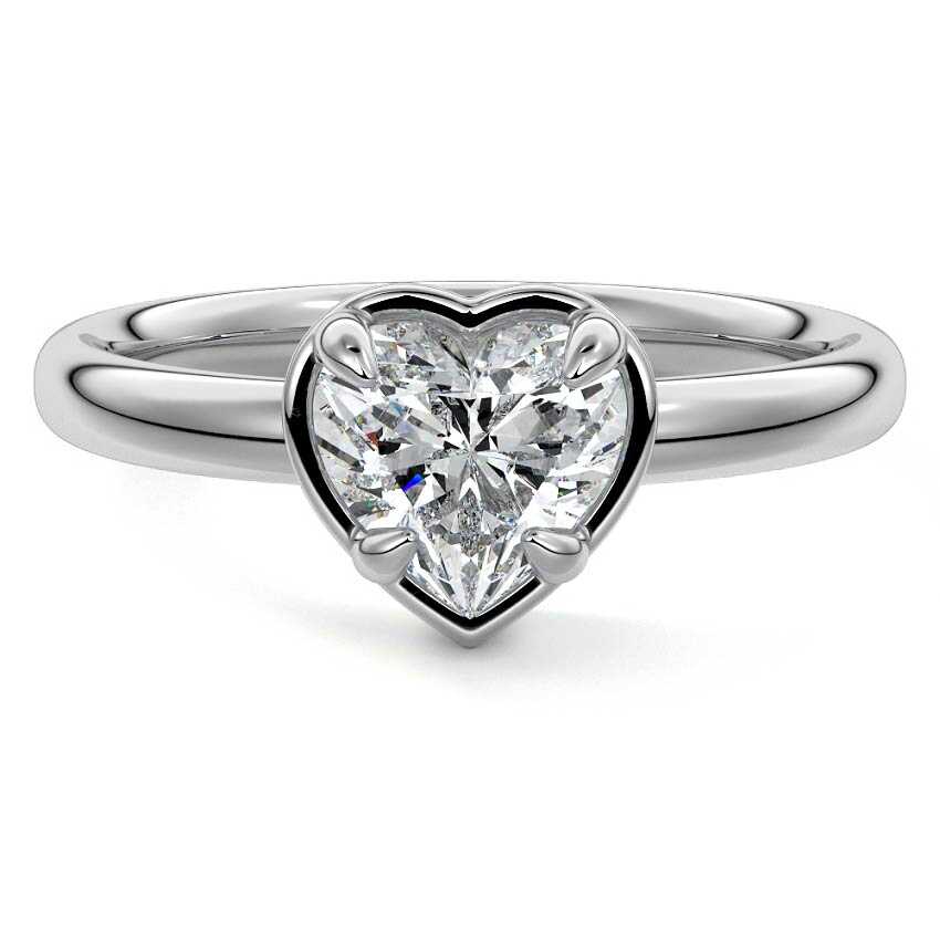 Maelle - Heart Platinum Lab Grown Diamond Engagement Ring | Nura Lab