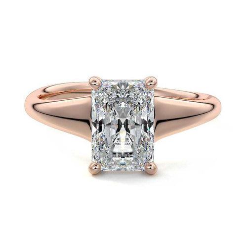 Maia - Radiant Rose Gold Lab Grown Diamond Engagement Ring | Nura Lab