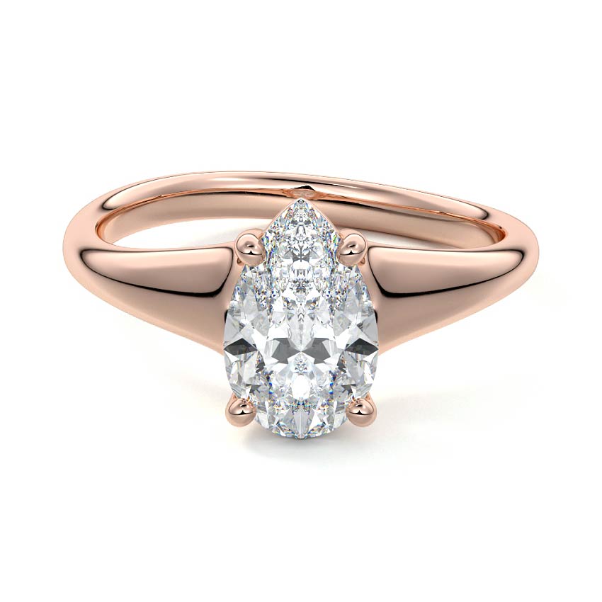 Maia - Pear Rose Gold Lab Grown Diamond Engagement Ring | Nura Lab