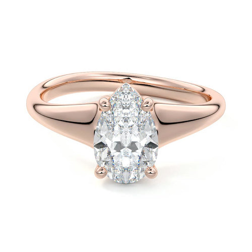 Maia - Pear Rose Gold Lab Grown Diamond Engagement Ring | Nura Lab