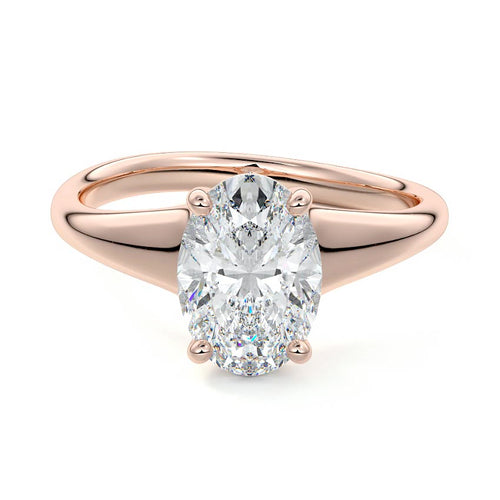 Maia - Oval Rose Gold Lab Grown Diamond Engagement Ring | Nura Lab
